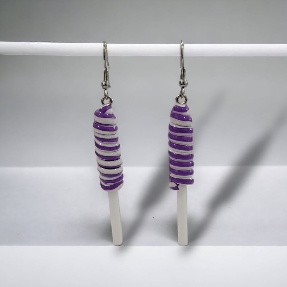 Twist Lolipop Earrings (2-A029-A) - Earrings/Jewelry for Women
